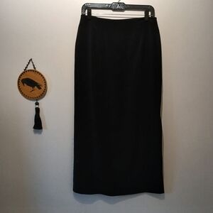 Long Black Skirt With Slit